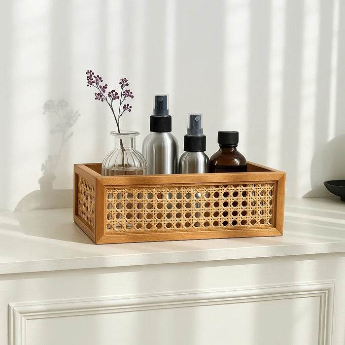 Rattan Mesh Basket – Natural Style, Effortless Organization