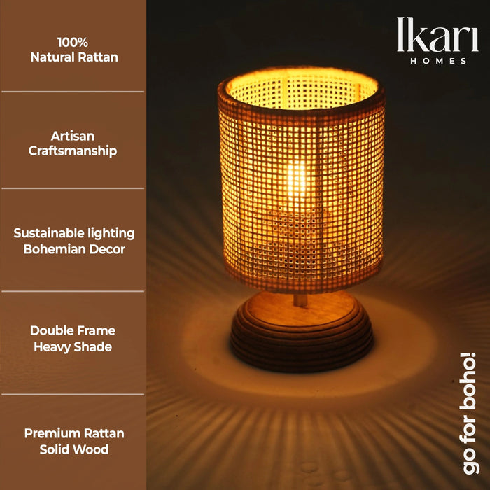 Rattan Mesh Loom Lamp
