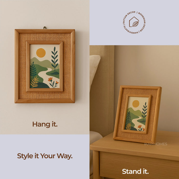 Rattan Mesh Photo Frame