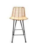 Ψηλό Σκαμπώ απο Φυσικό Rattan Pilar 44x50x65/90cm
