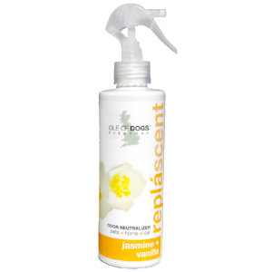 Isle of Dogs Repláscent Odour Neutraliser spray bottle, Jasmine + Vanilla scent
