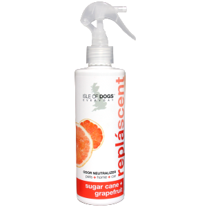 Isle of Dogs Repláscent Odour Neutraliser spray bottle, Sugar Cane + Grapefruit scent