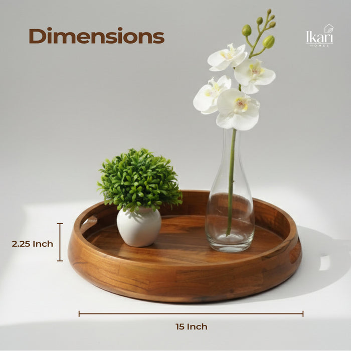 Rustique Boho Premium Acacia Tray 15 in