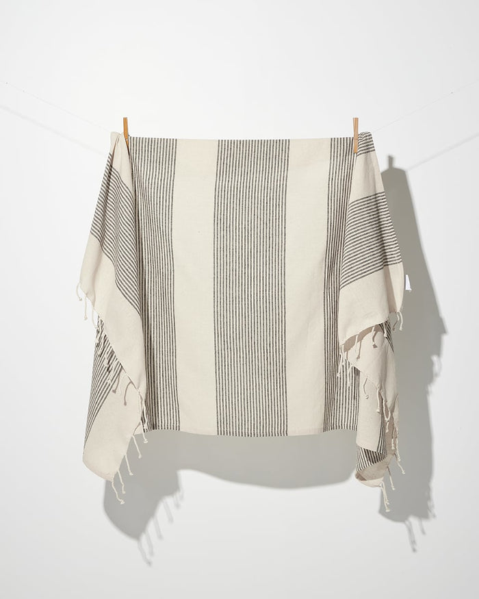 Βαμβακερό Παρεό Sarong με Λεπτές Ρίγες & Κρόσσι Kalea 90x170cm