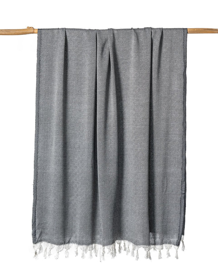 Φουλάρι Scarf Sarong Από Bamboo με Κρόσσια Relaxation 100x190cm