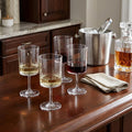 Set of Four Clear Acrylic Stemmed All Purpose Wine Glass