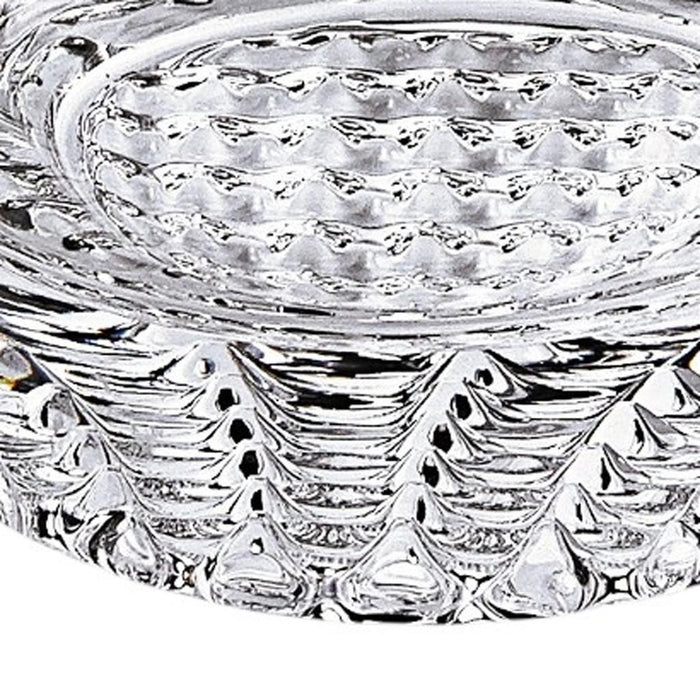 Set of Four Clear Crystal Glass Convex Curve Shape Stemless Decanter