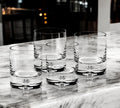 Set of Four Clear Crystal Rocks Old Fashion Glasses