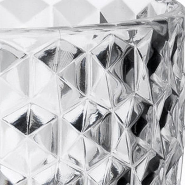 Set of Four Clear Diamond Acrylic Stemmed All Purpose Wine Glass