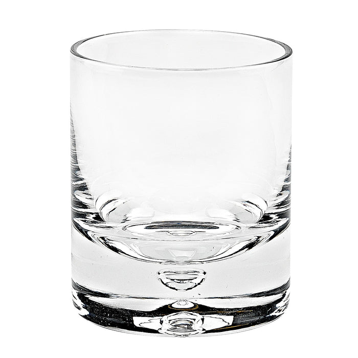 Set of Four Clear Mouth Blown Crystal Old Fashion Glasses