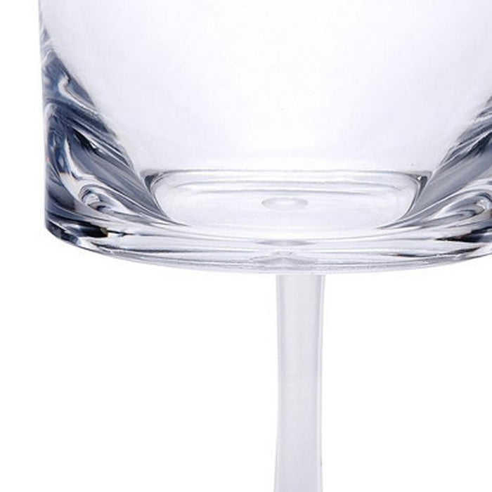 Set of Four Clear Tritan Plastic Stemmed All Purpose Wine Glass