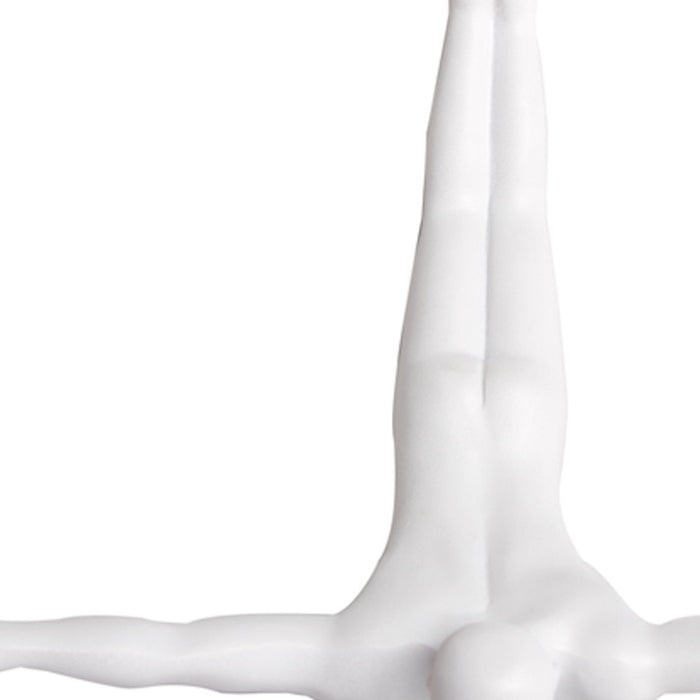 Set of Three White Resin Diving Man Hanging Dimensional Sculpture