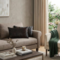 Set of Two 12" X 20" Chocolate Cowhide Cowhide Throw Pillows
