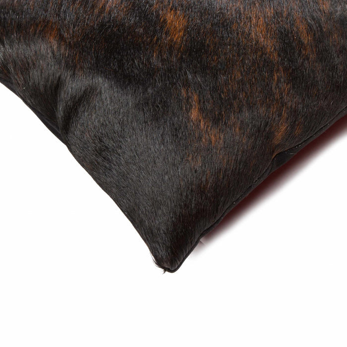 Set of Two 12" X 20" Chocolate Cowhide Cowhide Throw Pillows