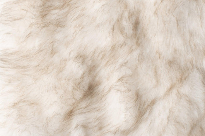 Set Of Two 17" X 17" Gradient Tan Faux Fur Dining Chair Pad