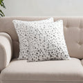 Set of Two 18" Brown and White Faux Fur Throw Pillow