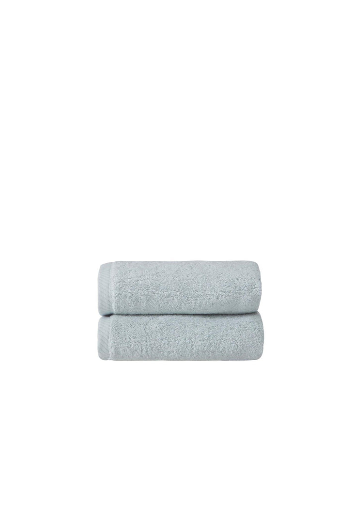 Set of Two Aqua Turkish Cotton 16" X 30" Hand Towels