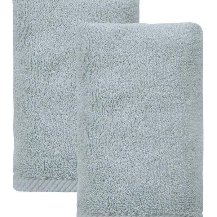 Set of Two Aqua Turkish Cotton 16" X 30" Hand Towels