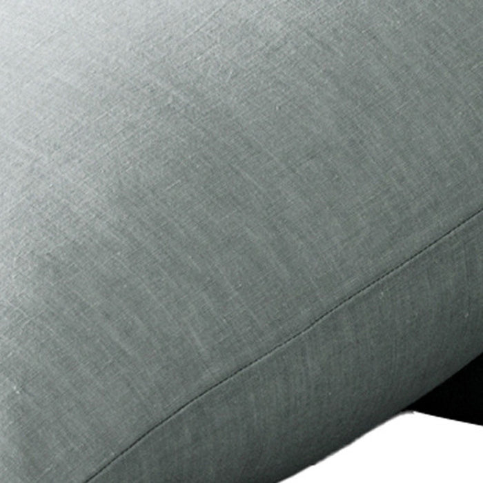 Set of Two Blue Linen King Pillowcases