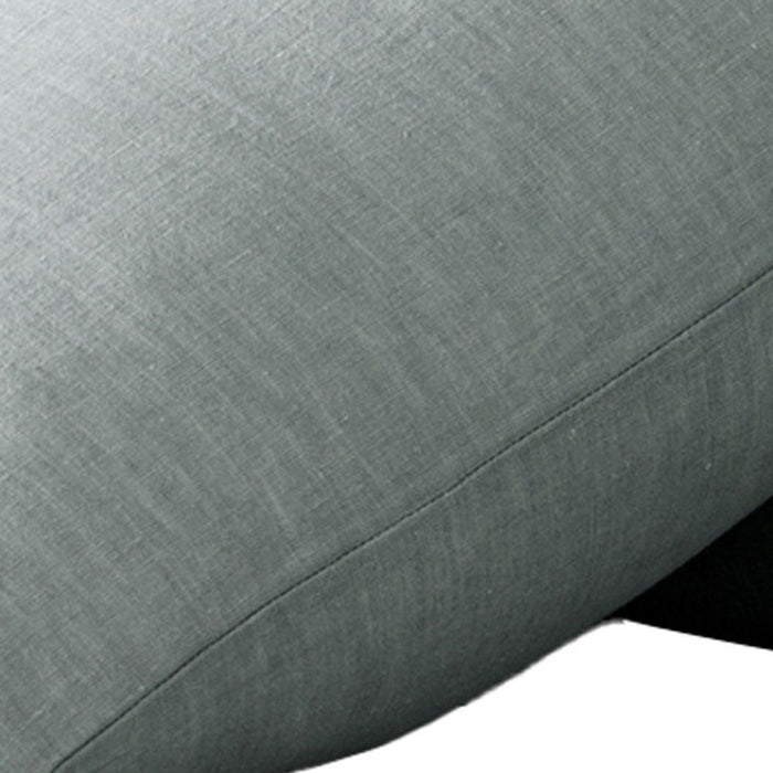 Set of Two Blue Linen Standard Pillowcases