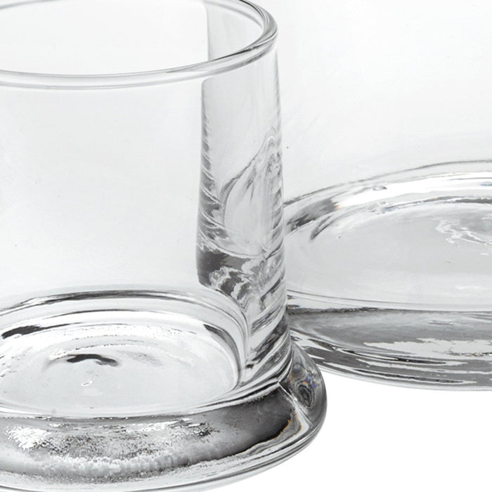 Set of Two Clear Crystal Glass Stemless Carafe And Drinking Glass