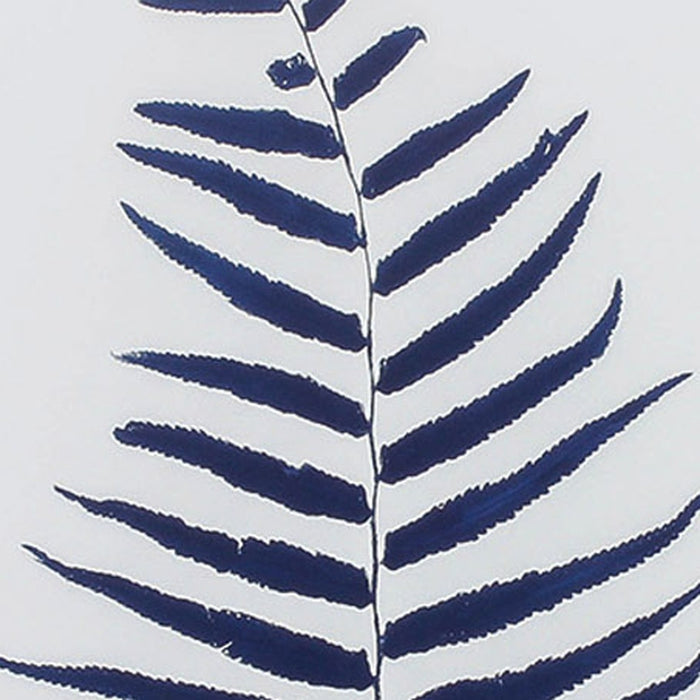 Set of Two Indigo Leaves Champagne Gold Framed Art