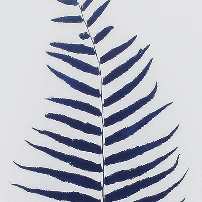Set of Two Indigo Leaves Champagne Gold Framed Art