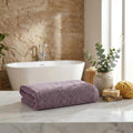 Set of Two Purple Turkish Cotton 16" X 30" Hand Towels