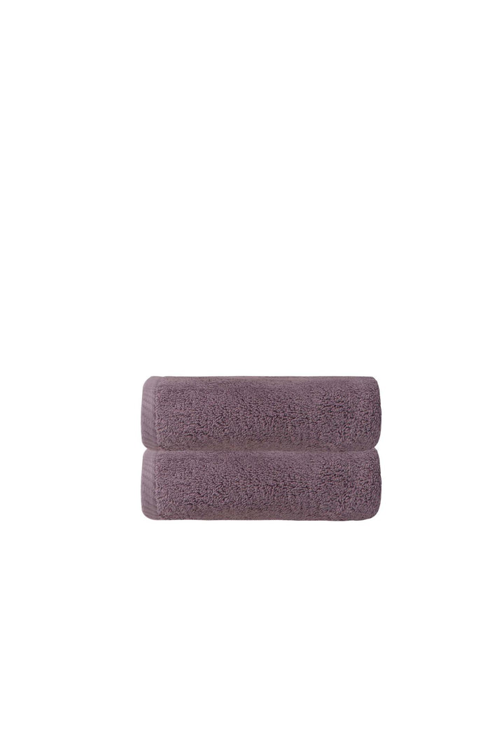 Set of Two Purple Turkish Cotton 16" X 30" Hand Towels