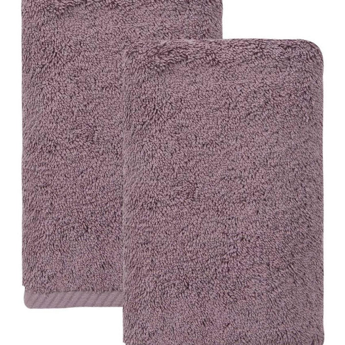 Set of Two Purple Turkish Cotton 16" X 30" Hand Towels