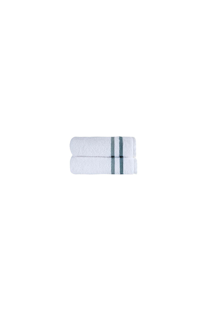 Set of Two White Turkish Cotton 16" X 30" Hand Towels