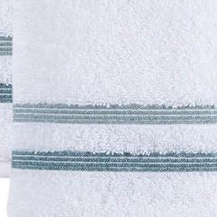 Set of Two White Turkish Cotton 16" X 30" Hand Towels