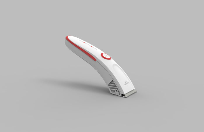 Shernbao Pet Trimmer clipper angled to show its blade