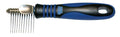 Show Tech Dematting Comb with 11 stainless steel blades and blue ergonomic handle
