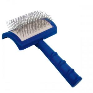Show Tech Slicker Brush with long soft pins and blue ergonomic handle