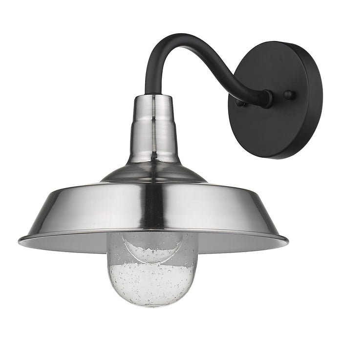 Silver Seeded Dimmable Outdoor Hanging Light With Silver Shades