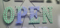 Small Open LED Sign, RGBW WAVE EFFECT, 10X30" - Falcon Restaurant Supply - 1