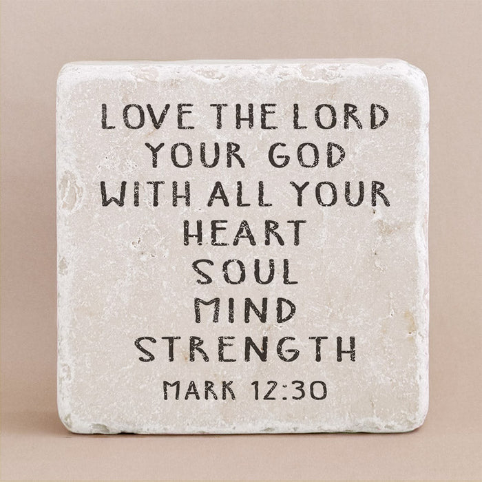 Small Scripture Block -Mark 12:30