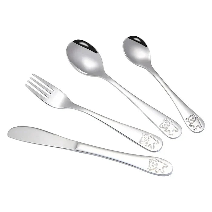 Stainless Steel Spoon Fork Table  Western-Style Knife Tableware Set Feeding  Baby Children Products Food