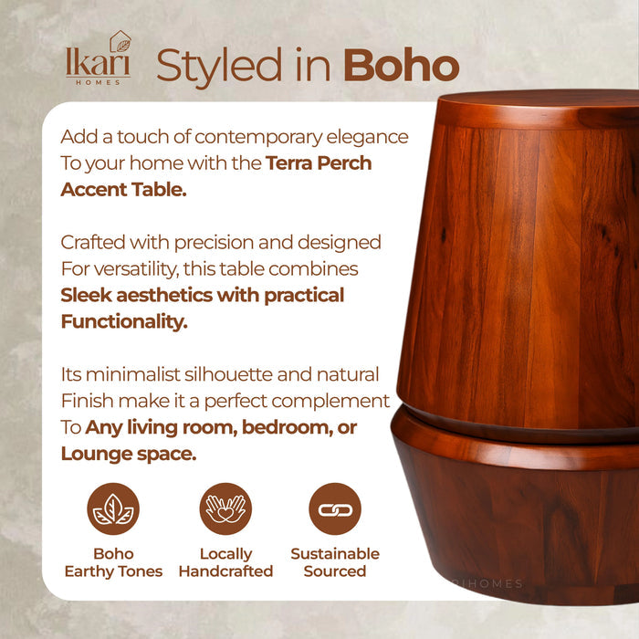 Terra Perch Acacia Side Accent Table