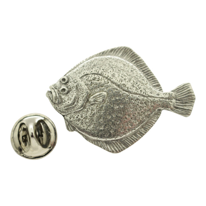 Turbot Pin ~ Antiqued Pewter ~ Lapel Pin ~ Sarah's Treats & Treasures