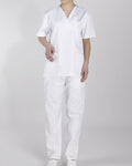 Unisex Ιατρικό Λευκό Κοστούμι με Κοντό Μανίκι Scrub-X Small