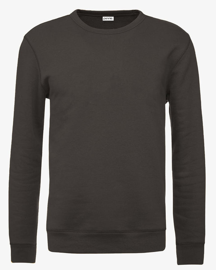 Unisex Βαμβακερό Φούτερ με Λαιμόκοψη Basic Line 5 Αποχρώσεις-Ανθρακί-X Small