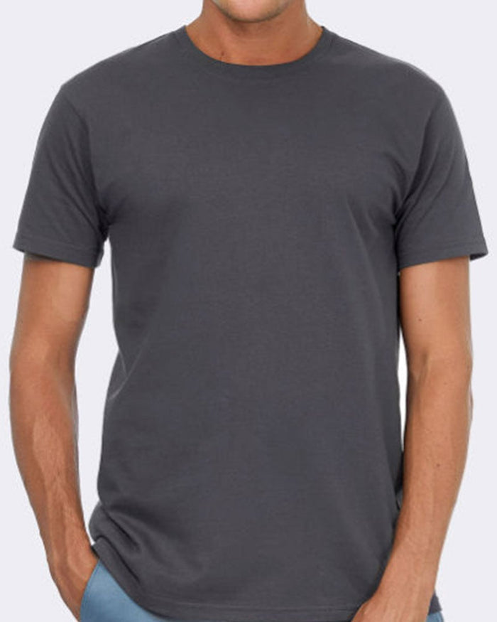 Unisex Βαμβακερή Κοντομάνικη Μπλούζα T-Shirt Basic Line 5 Αποχρώσεις-Ανθρακί-X Small