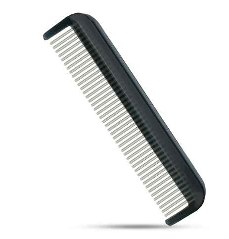 Untangler Original Comb with Rotating Teeth, black handle, 5 inch, angled view
