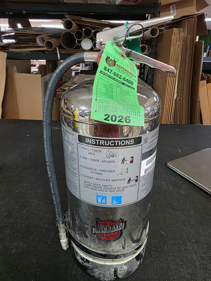 Unused Buckeye WC6L Liter Class K Fire Extinguisher