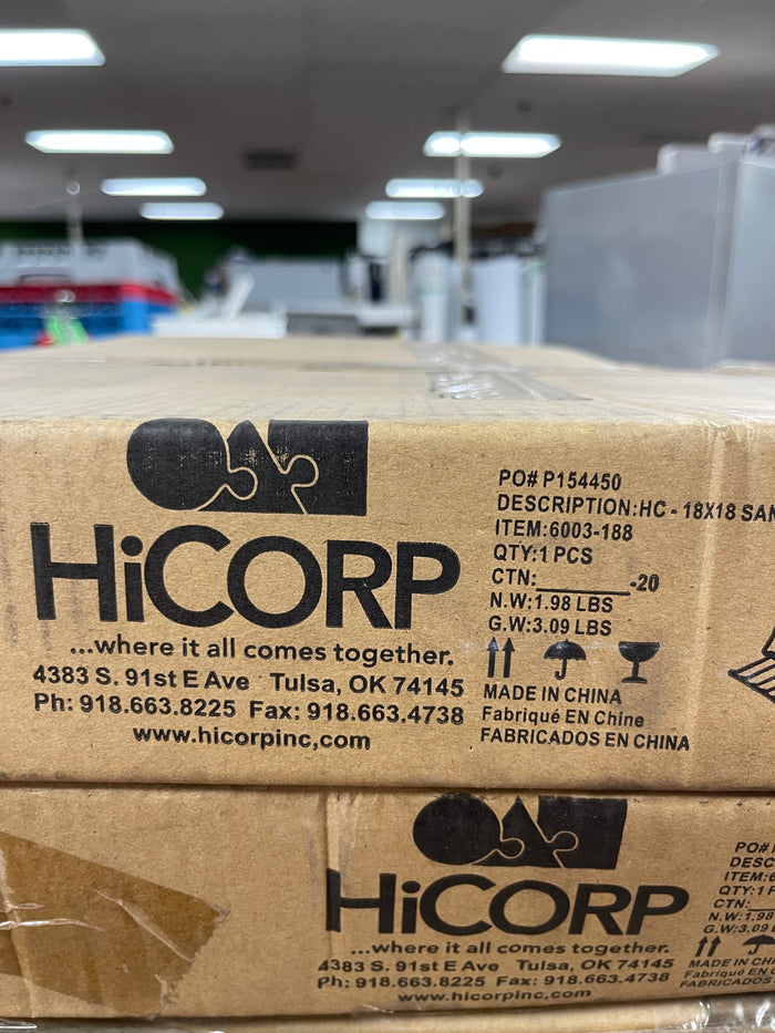 Unused Hicorp Stainless 18"X18" Sandwich Sheet Wrap Holding Rack - F1