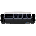 Unused San Jamar BD4005S 5-Compartment Condiment Bar with Snap-On Caddies - TH3