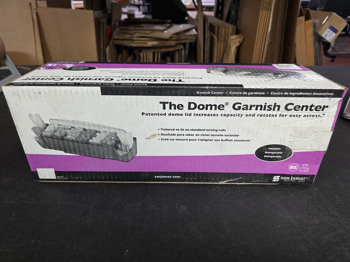 Unused San Jamar BD4005S 5-Compartment Condiment Bar with Snap-On Caddies - TH3