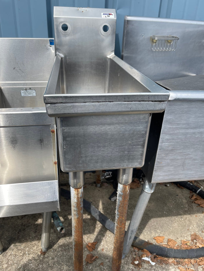 Used 12" Stainless Steel Sink - SS101 - Falcon Restaurant Supply - 1